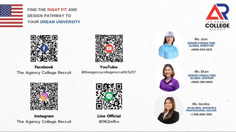 The Agency College Recruit contact card